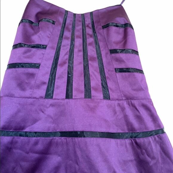 BCBGENERATION Strapless Purple Black Mini Dress 6 - Picture 5 of 5